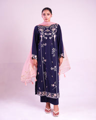 Halim | 3-Piece Stitched Embroidered Dress