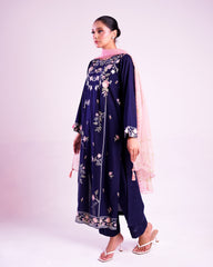 Halim | 3-Piece Stitched Embroidered Dress