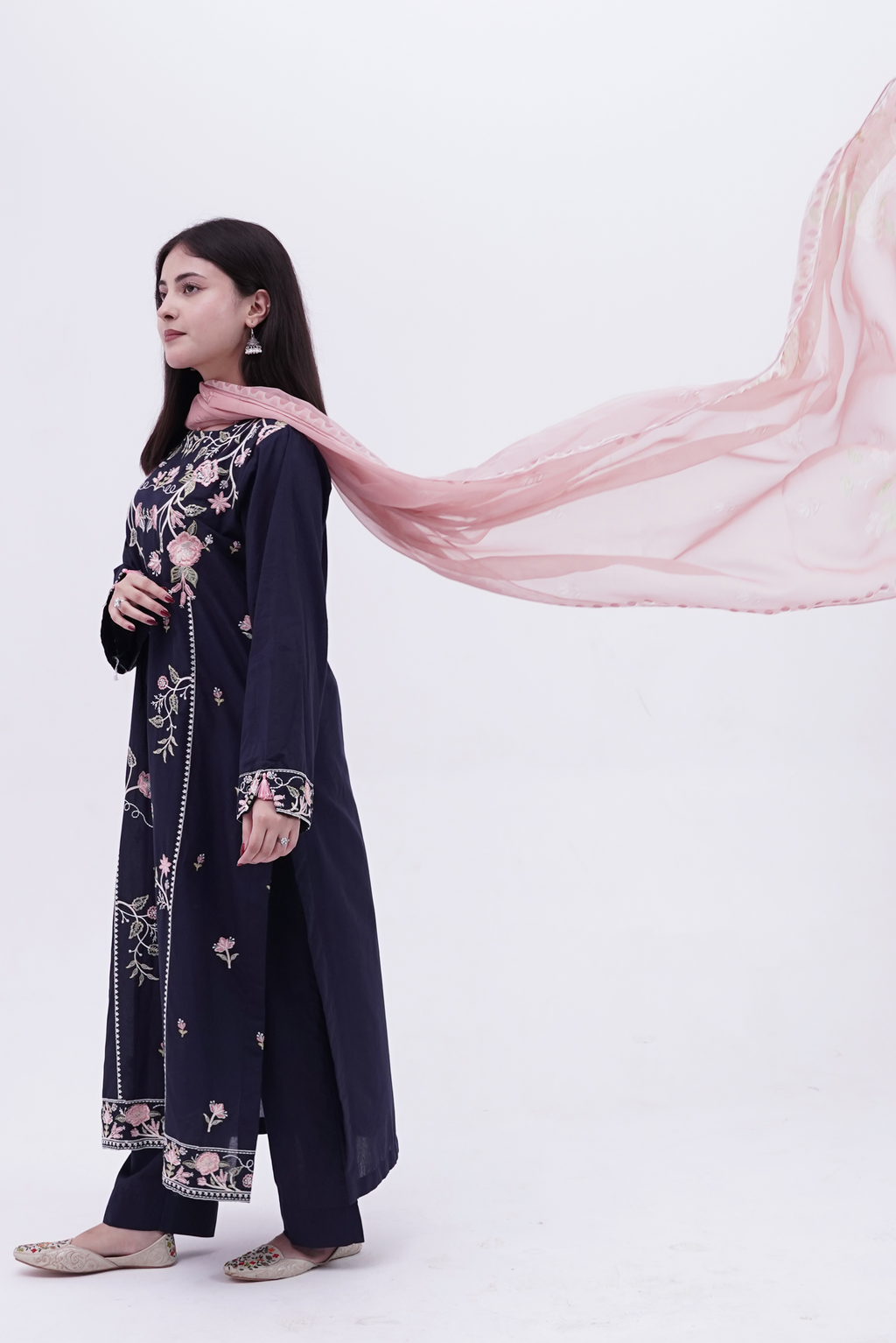 Halim | 3-Piece Stitched Embroidered Dress